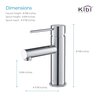 Kibi Circular X Single Handle Bathroom Vanity Sink Faucet KBF1010CH